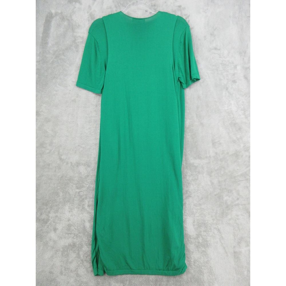 Vanity Basics Sweater Set Womens Size L Duster Twinset Kelly Green Stretch Knit - Picture 3 of 16